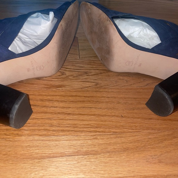 Ann Taylor Suede Blue Heels - Picture 6 of 6